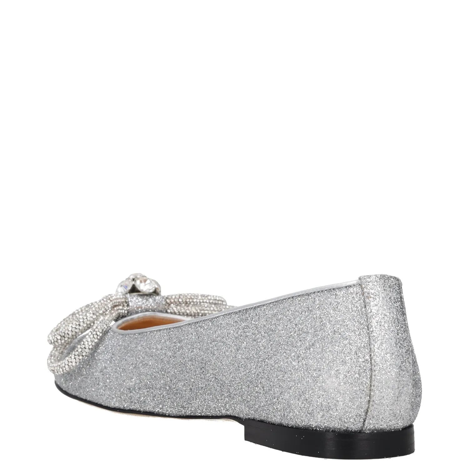 MACH & MACH Women Flats Silver Synthetic Bow Detail Slip On Round Toe UK6 RRP500 — View 5