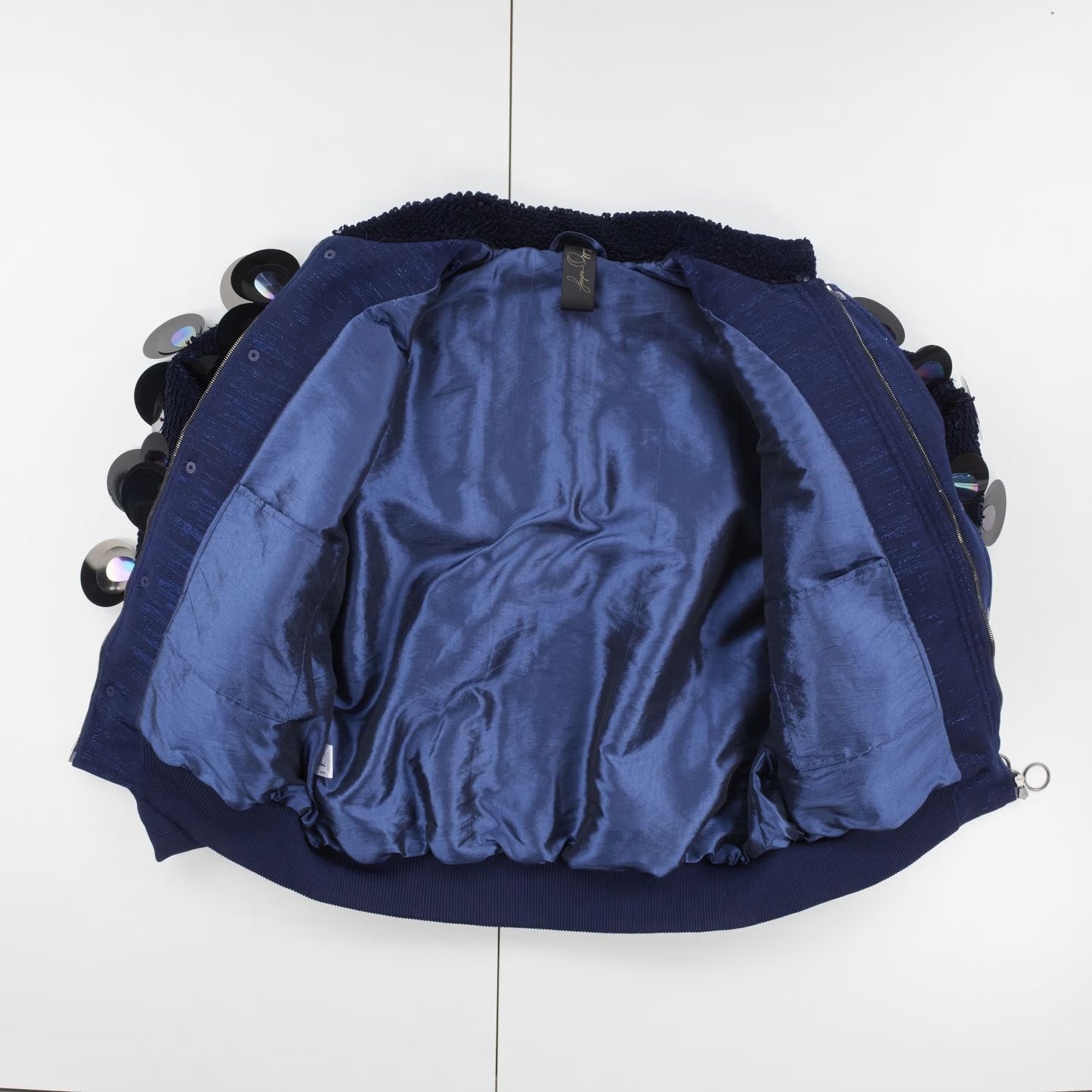 Papa Oppong Womens Stella Embellished Kente Bomber Jacket Blue One Size RRP 3245 — View 6