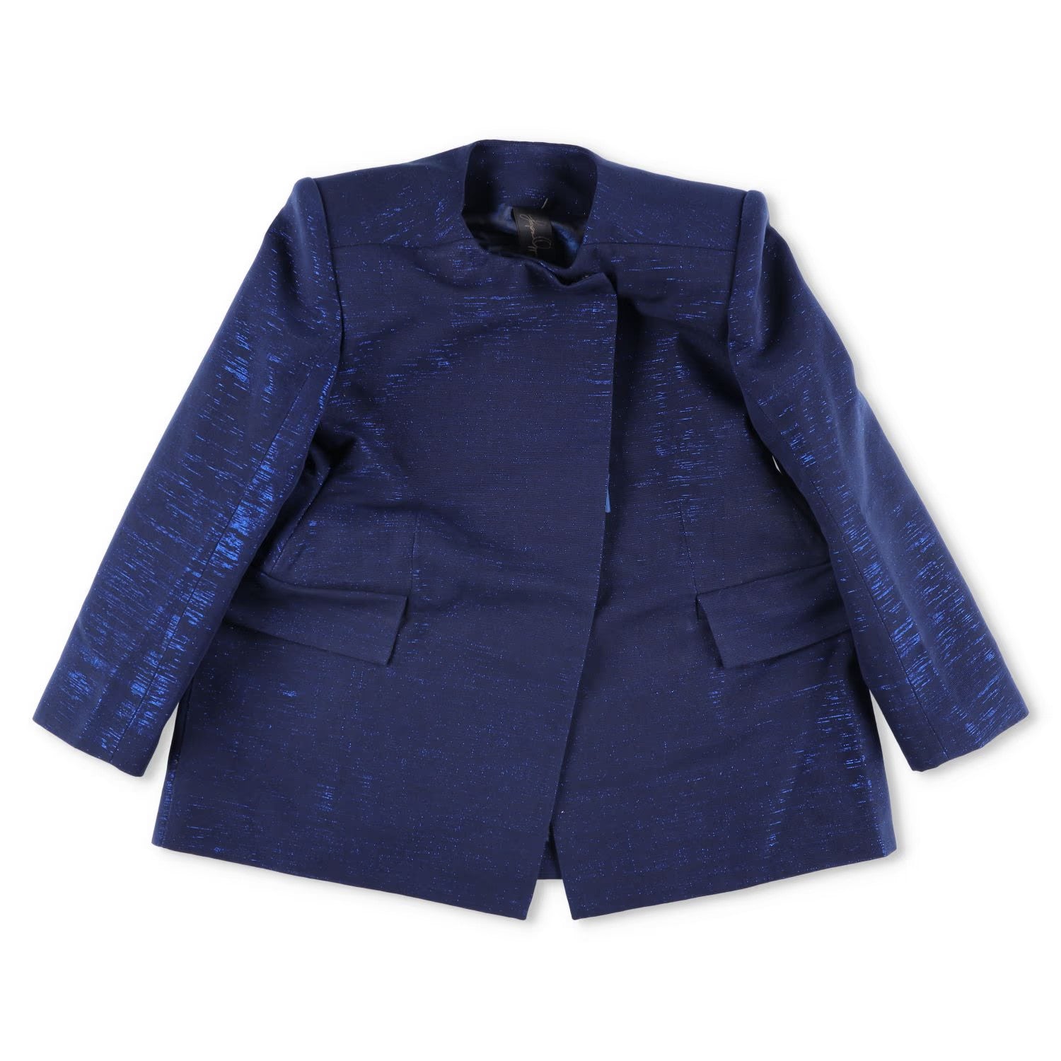 PAPA OPPONG Womens Shika Petiole Kente Blazer Jacket Blue Hook & Eye S RRP 2065