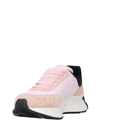 ALEXANDER MCQUEEN Womens Trainer Pink Leather Sneaker Low Top Lace Up UK3 RRP650 — View 3