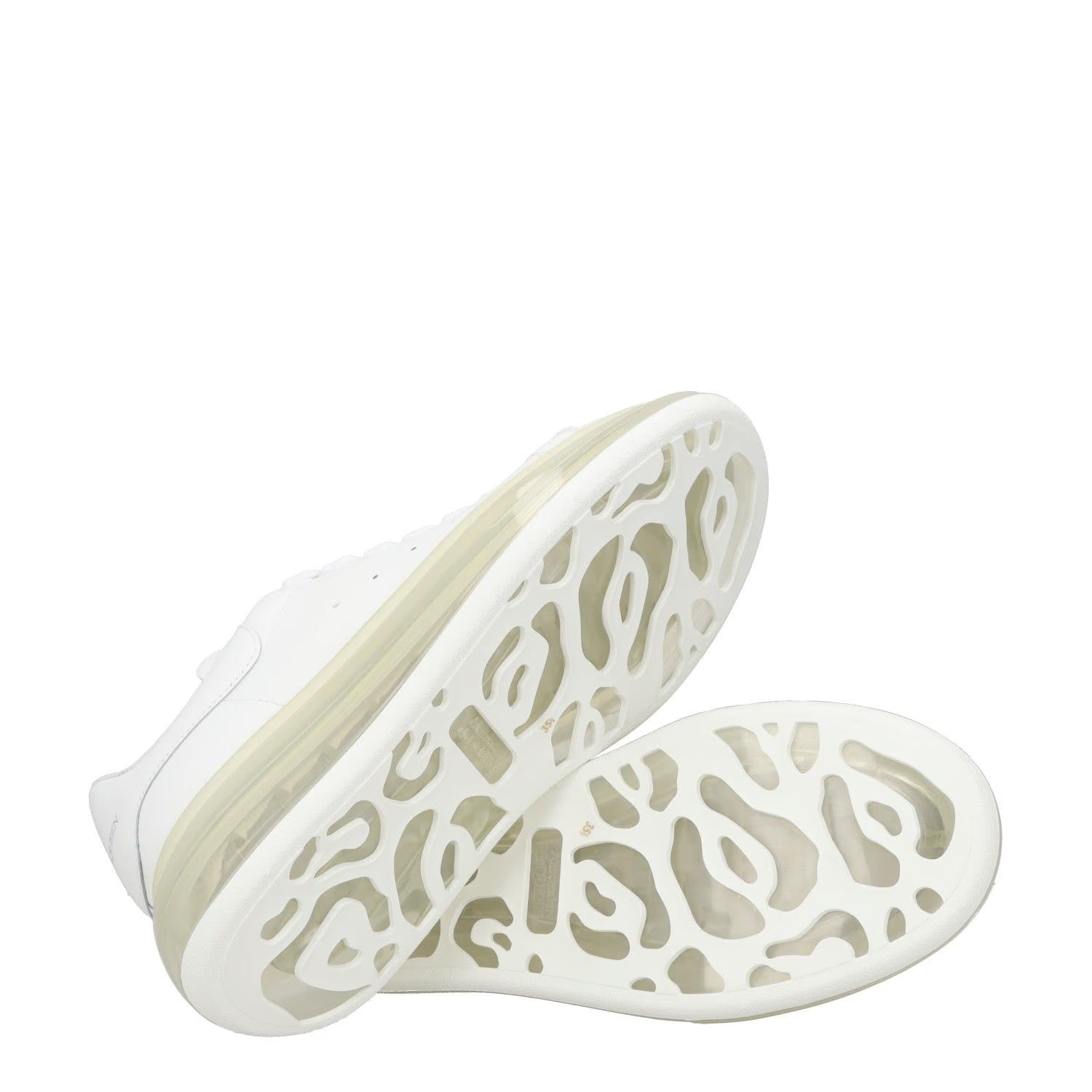 ALEXANDER MCQUEEN Womens White Leather Low Top See Through Sole UK 2.5 RRP 460 — View 8