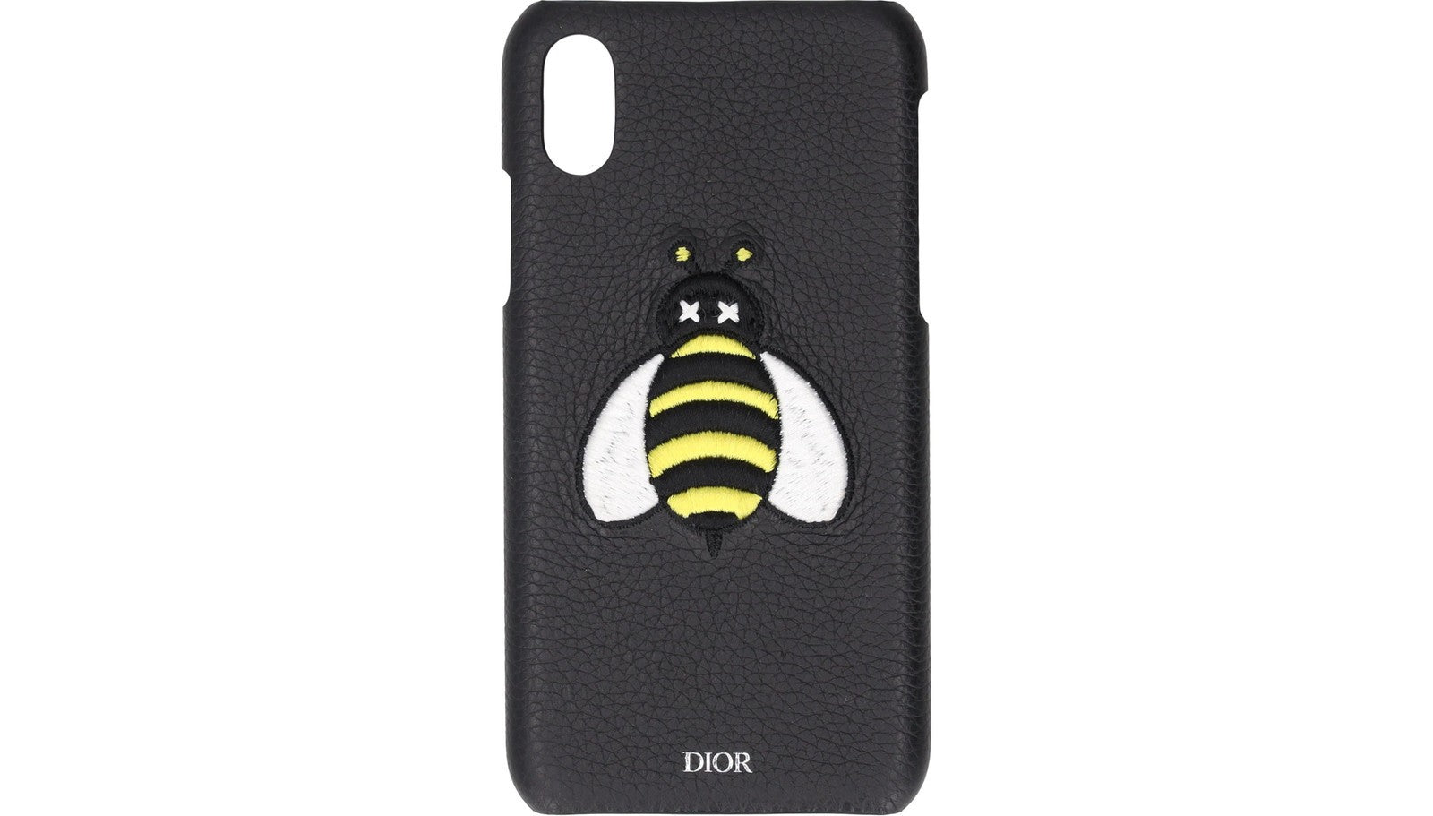 DIOR Bee Hard Phone Case Fits Apple iPhone X Black White Yellow RRP 310
