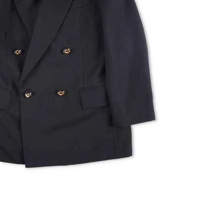 BOTTEGA VENETA Womens Blazer Jacket Long Sleeve Double Breasted Black 44 RRP2060 — View 4