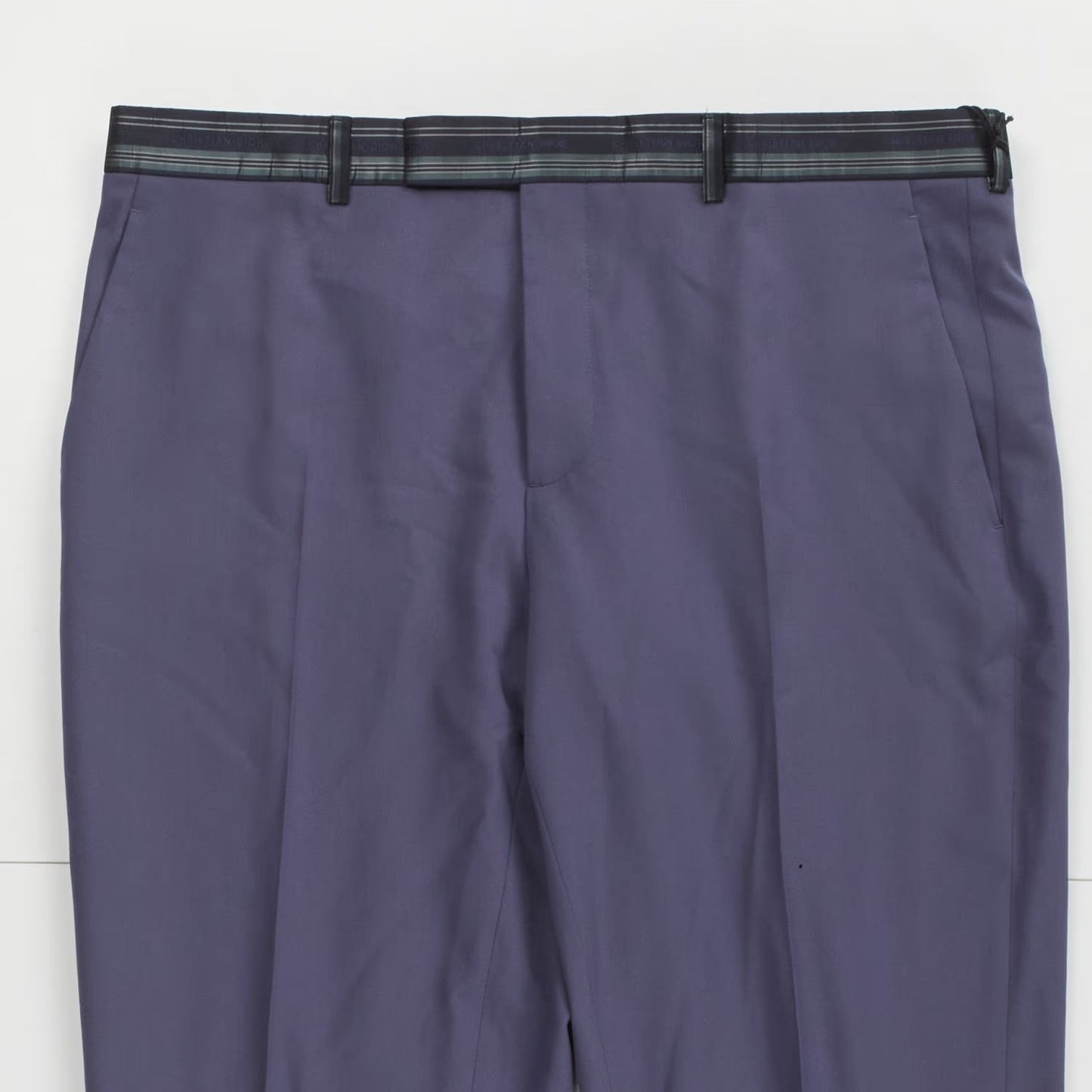 DIOR HOMME Mens Tapered Trousers Purple Dress Pants Belt Detail Size 36 RRP 620 — View 2