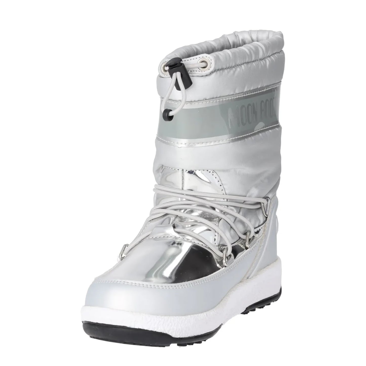 MOONBOOT Womens Mid Calf Snow Boots Drawstring Closure White Grey UK12.5 RRP 150 — View 3