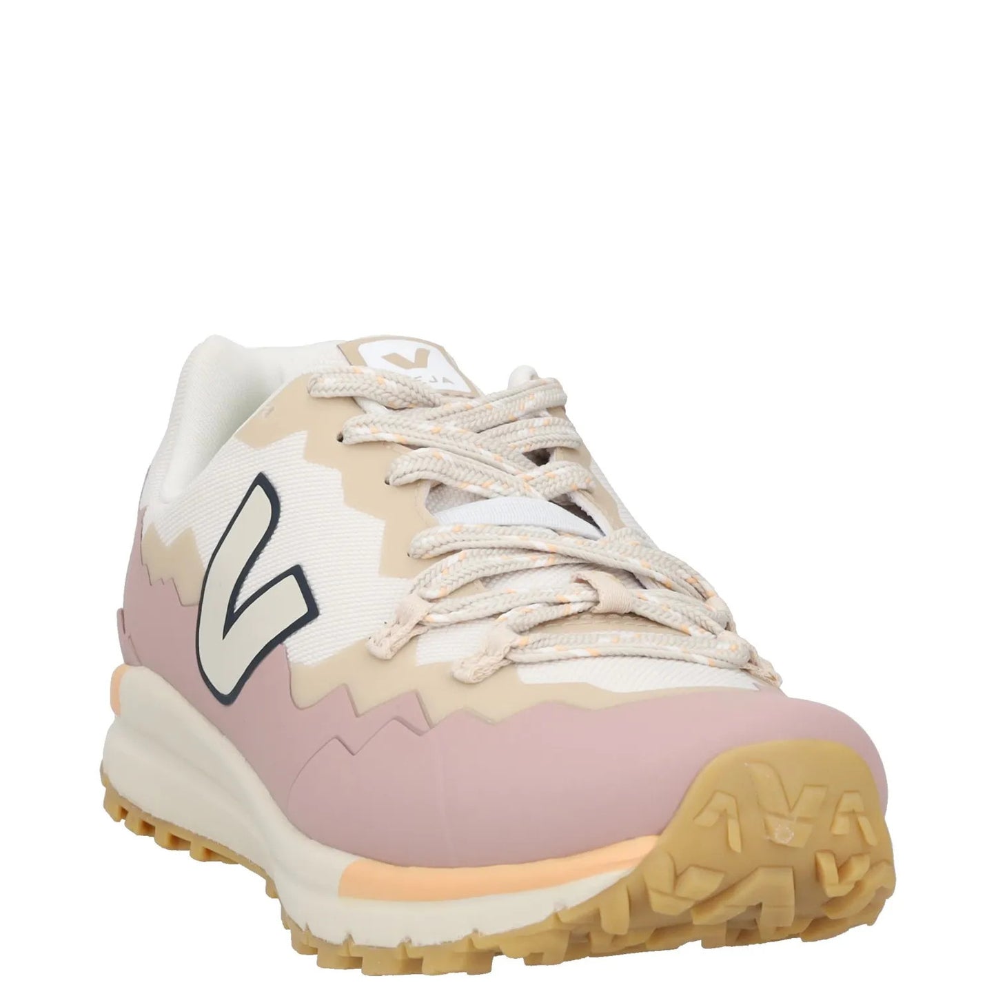 VEJA Womens Trainer Pink Synthetic Low Top Lace Up Multicoloured UK 3 RRP 140 — View 2