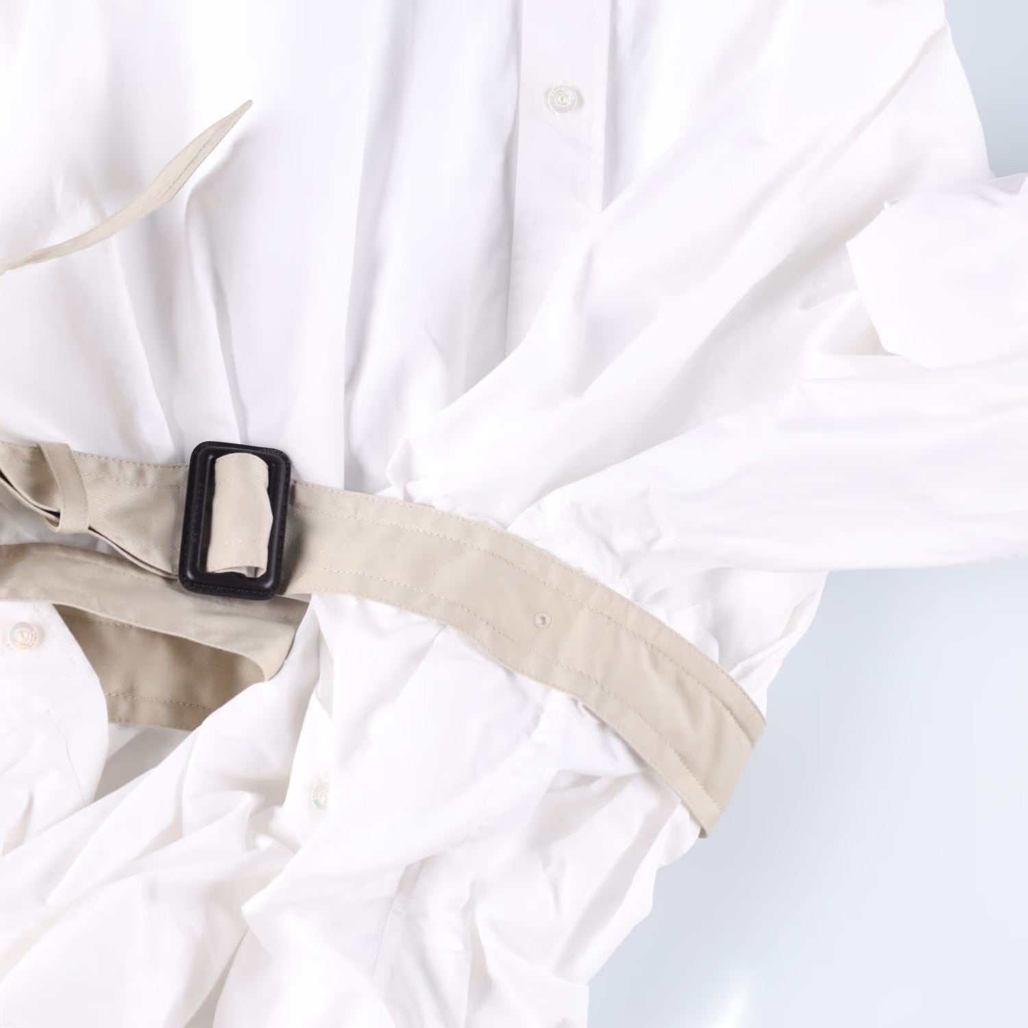 BALENCIAGA OWN BUY Womens Layered Shirt Button-Up White Size 3 RRP 1219.9 — View 11