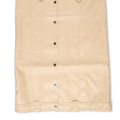 NANUSHKA Women Keano Trench Coat Button Up Leather Beige Neutrals Size L RRP1475 — View 6