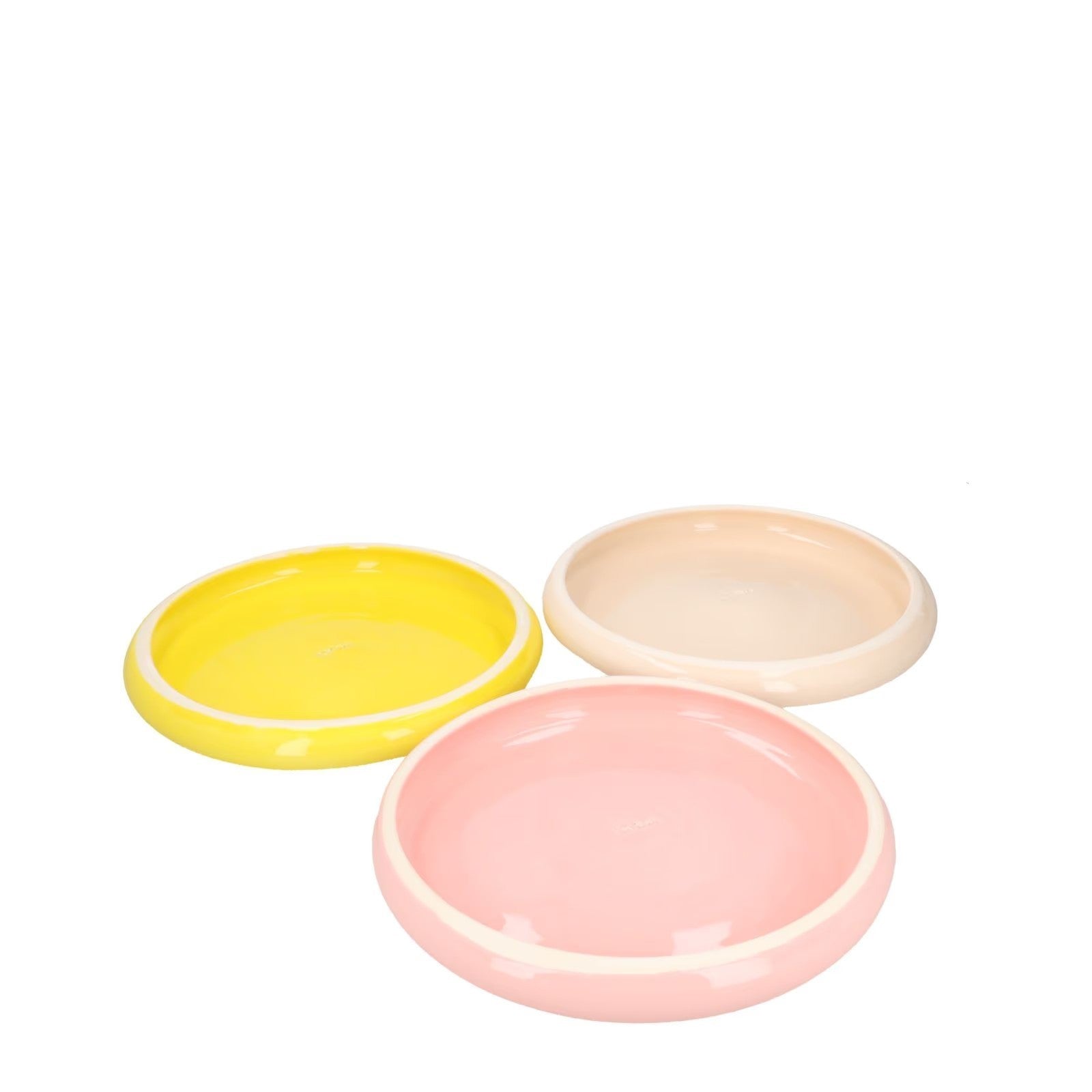 LOLA MAYERAS Set Of 3/4 Puffy Plate Round Multicoloured One Size  RRP 200