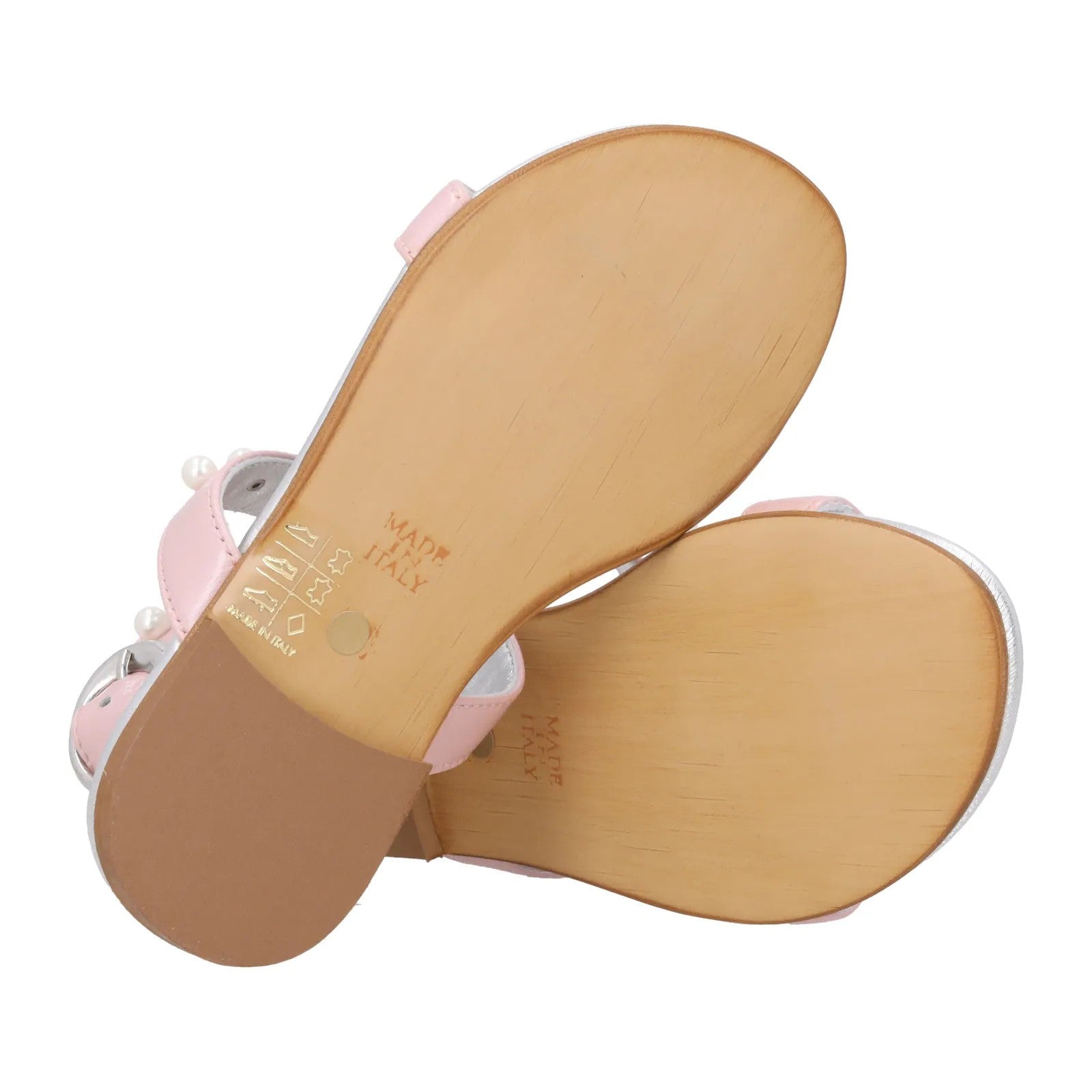 MONNA LISA Girls Sandalo Con Perle Laminat Pink Sandals Buckle UK C11 RRP 205 — View 8