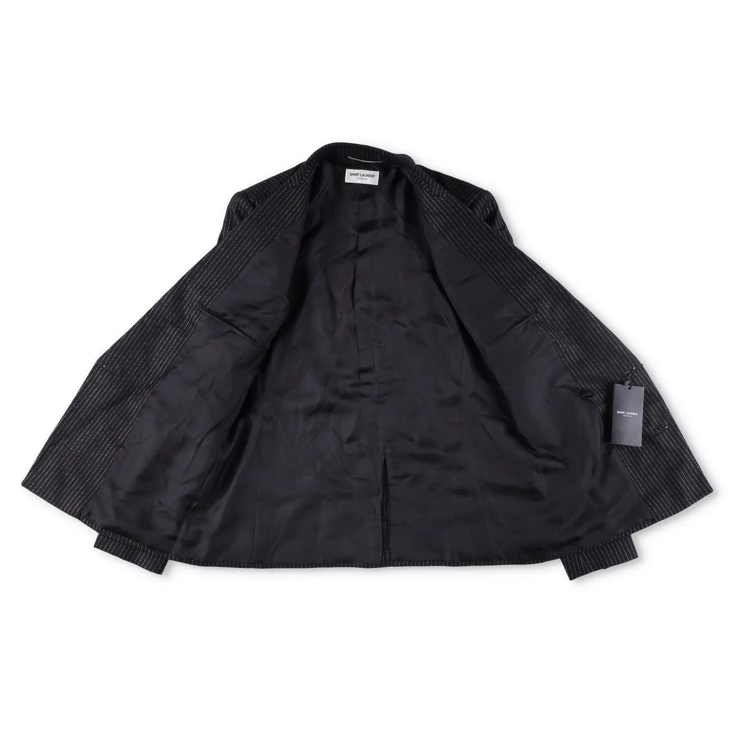 SAINT LAURENT Mens Button Accents Blazer Cotton Blend Black Size 48 RRP 2045 — View 10