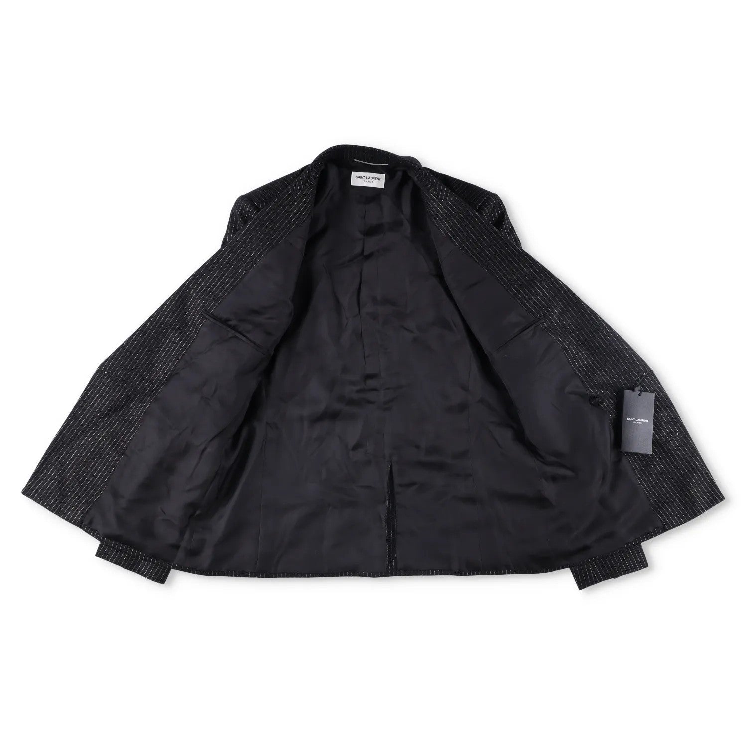 SAINT LAURENT Mens Button Accents Blazer Cotton Blend Black Size 48 RRP 2045 — View 10
