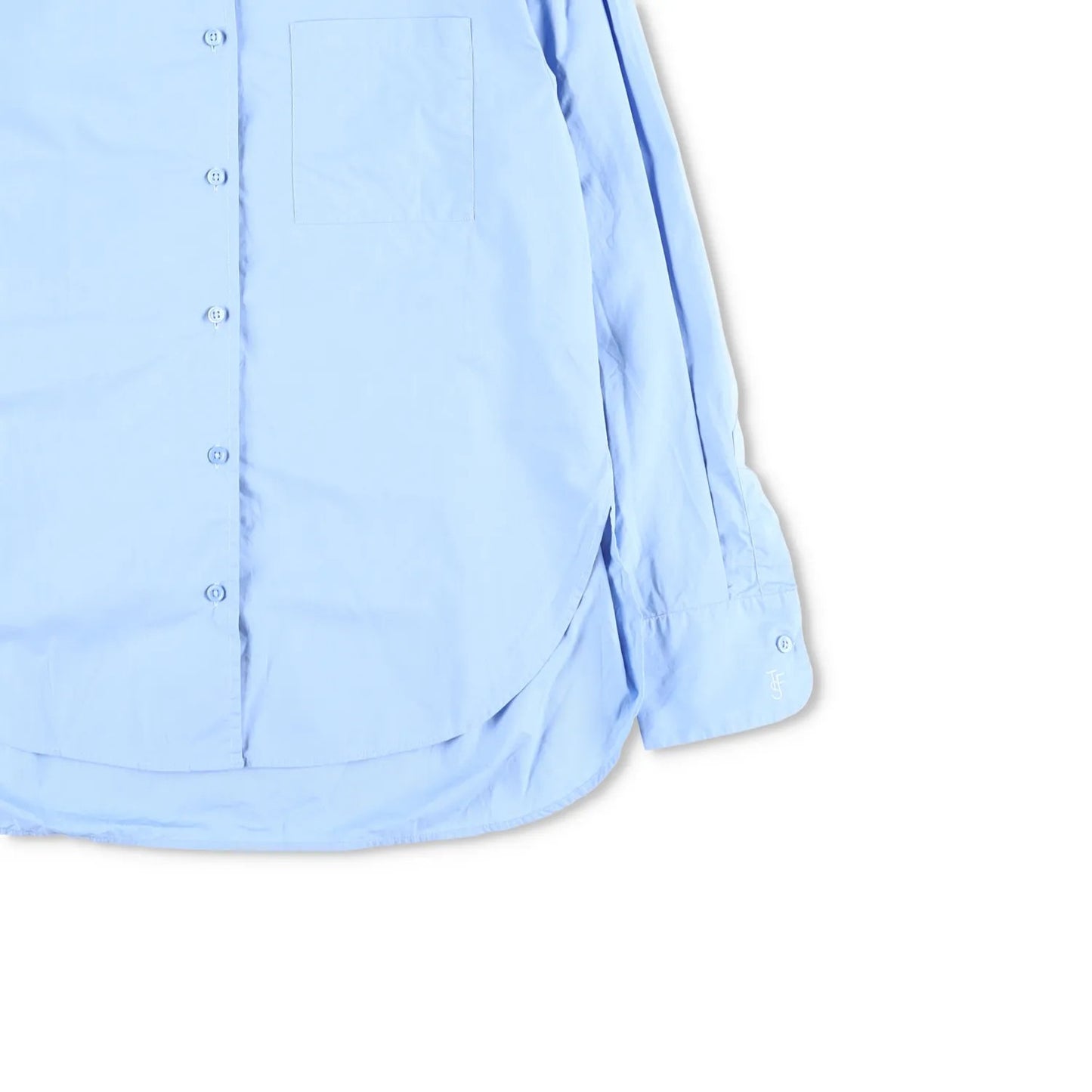 FRANKIE SHOP Women Lui Organic Cotton Button Up Long Sleeve Shirt Blue XS RRP130 — View 4