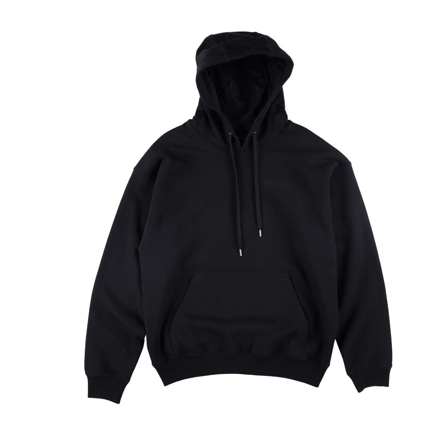 VERSACE Mens Sweatshirt Brushed Sweat Fabric Versace Embroidery Black S RRP 885