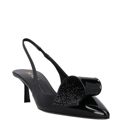 PRADA Womens Modellerie Torchon 55 Mid Heel Point Toe Pumps Black EU 39 RRP 1320 — View 2