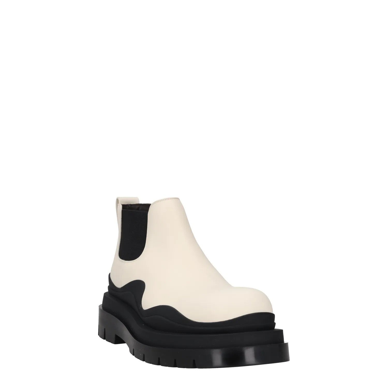 BOTTEGA VENETA Mens Chealsea Boots White Black Leather Slip On UK 10 RRP 1010 — View 2