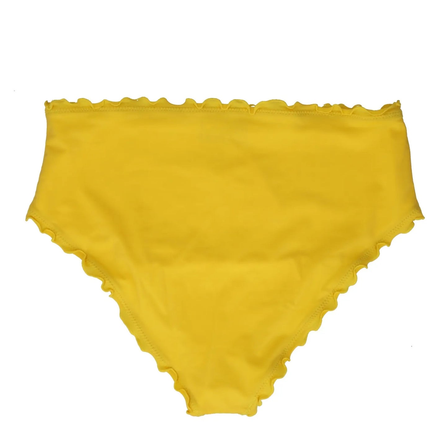 SHERRIS Womens High Waist Bikini Bottom Yellow Ruffled Size XL RRP 105 — View 9