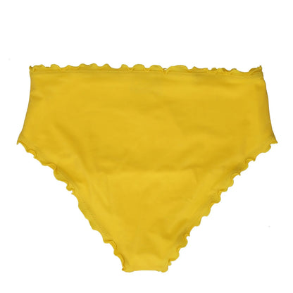 SHERRIS Womens High Waist Bikini Bottom Yellow Ruffled Size XL RRP 105 — View 9