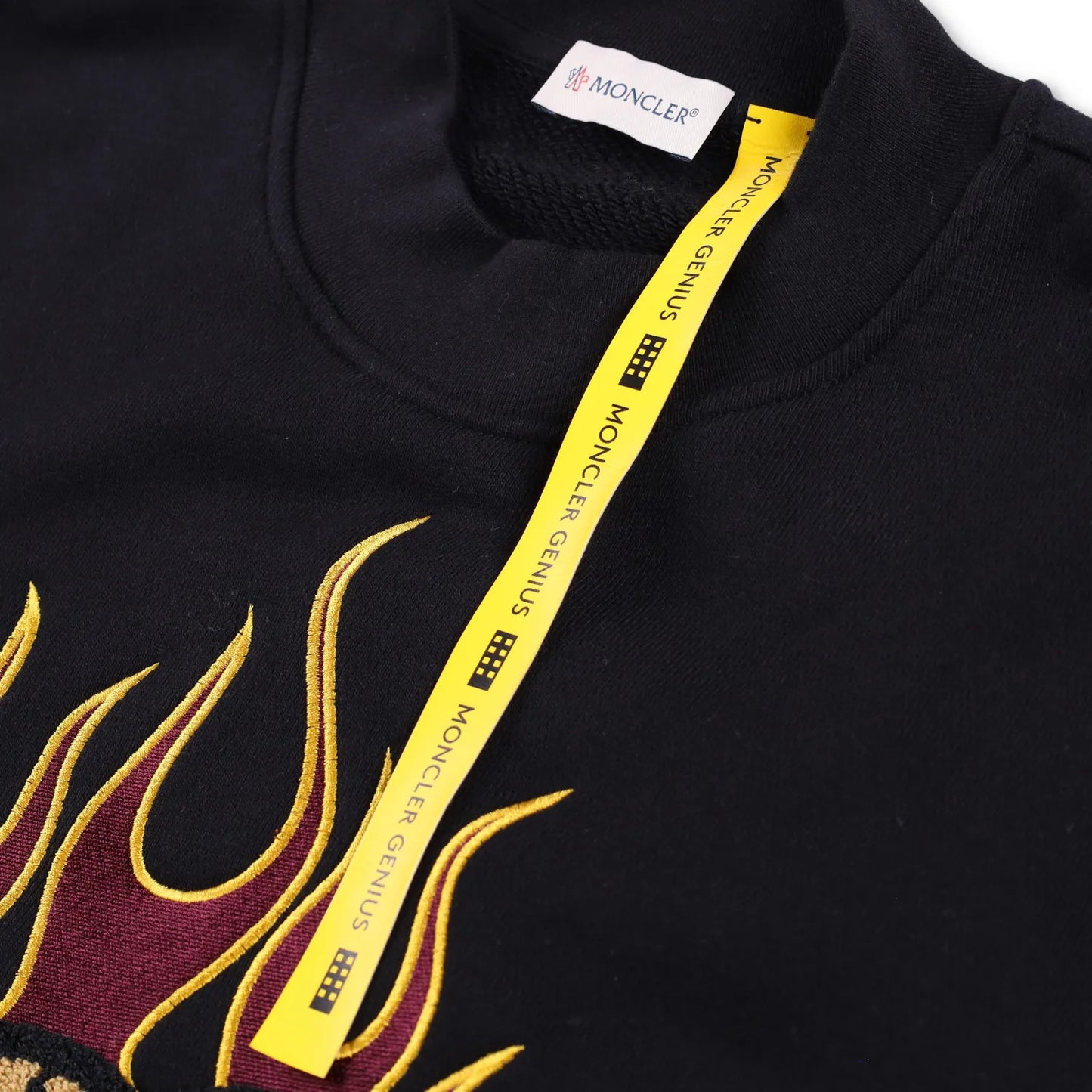 MONCLER GENIUS X Palm Angels Womens Bear Flames Sweatshirt Black XS RRP 565 — View 6