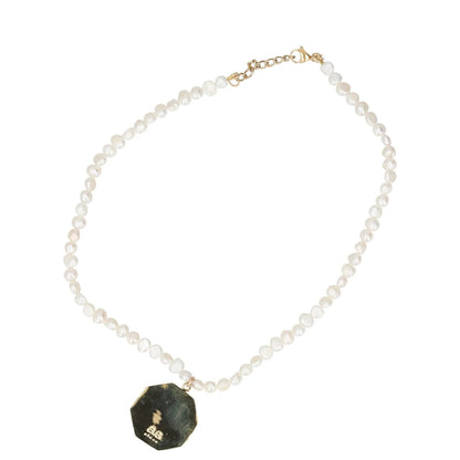 ALONA Womens White Pearl Necklace Gold Colour Pendant Lobster Clasp S RRP 125 — View 3