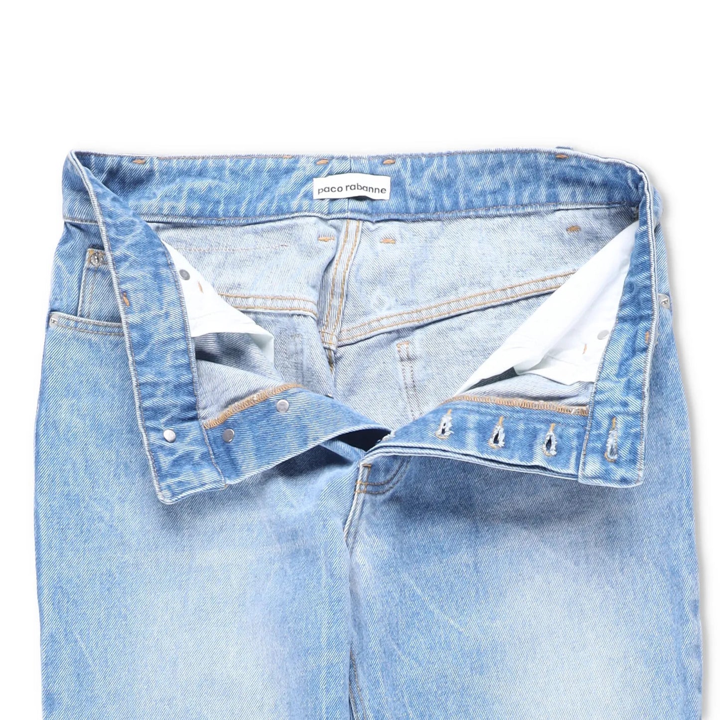 PACO RABANNE Womens Flares Bootcut Jeans Denim Light Blue Size 36 RRP 350 — View 8
