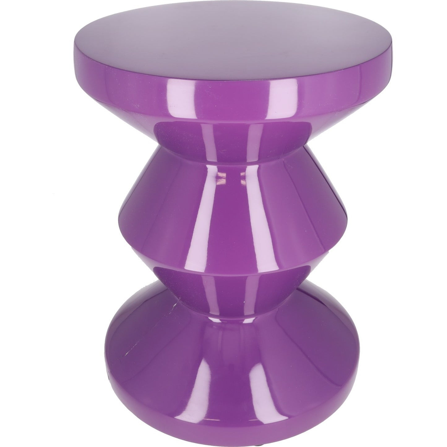 POLS POTTEN Zig Zag Stool Purple Glossy Stackable Modern One Size RRP 367 — View 7