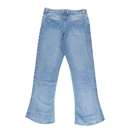 AARON ESH Mens Puddle Jean Blue Wash Flared Relaxed Fit High Rise Size 36 RRP403 — View 11