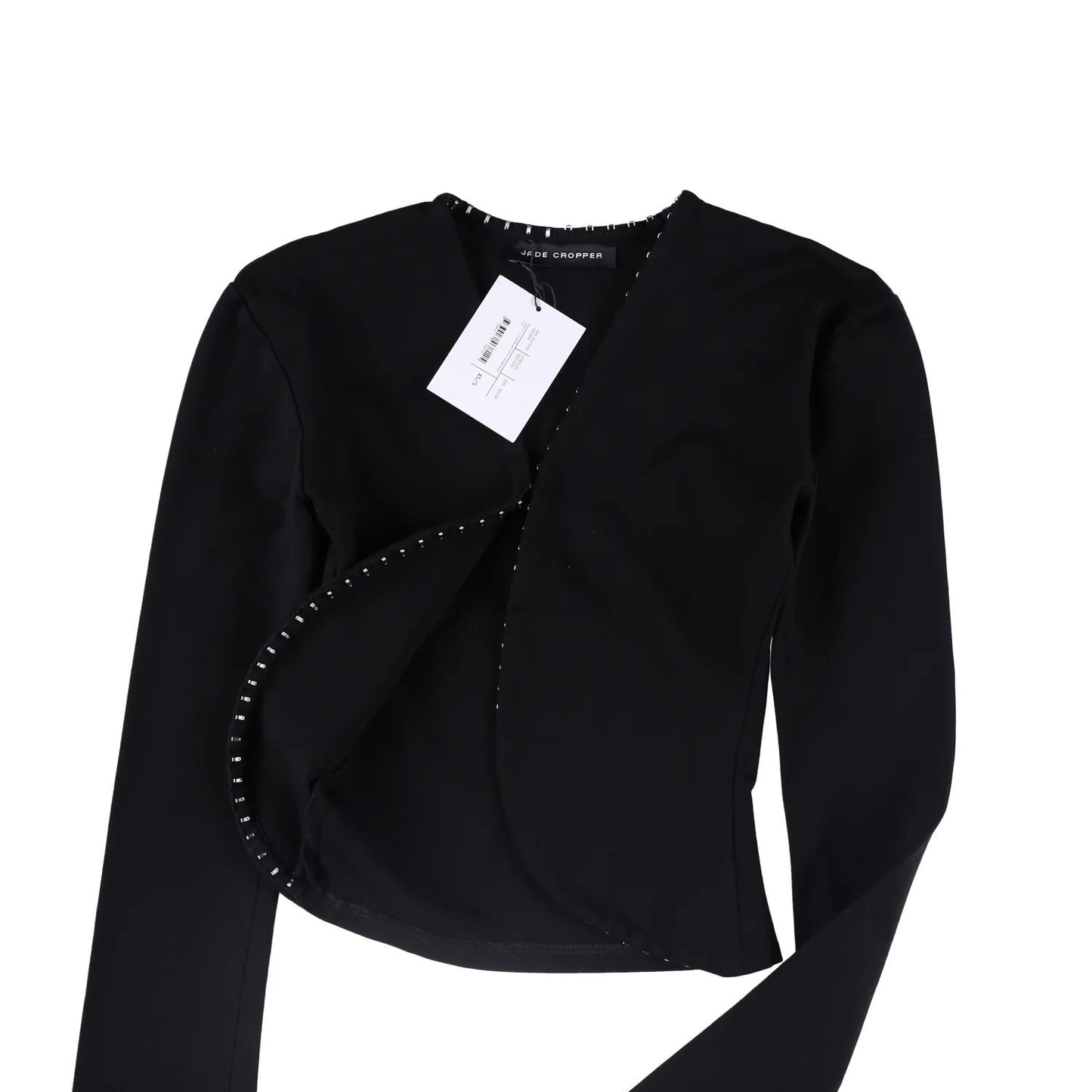 JADE CROPPER Womens Next Gen Long Sleeve Cardigan Black Size XS - S RRP 440 — View 2