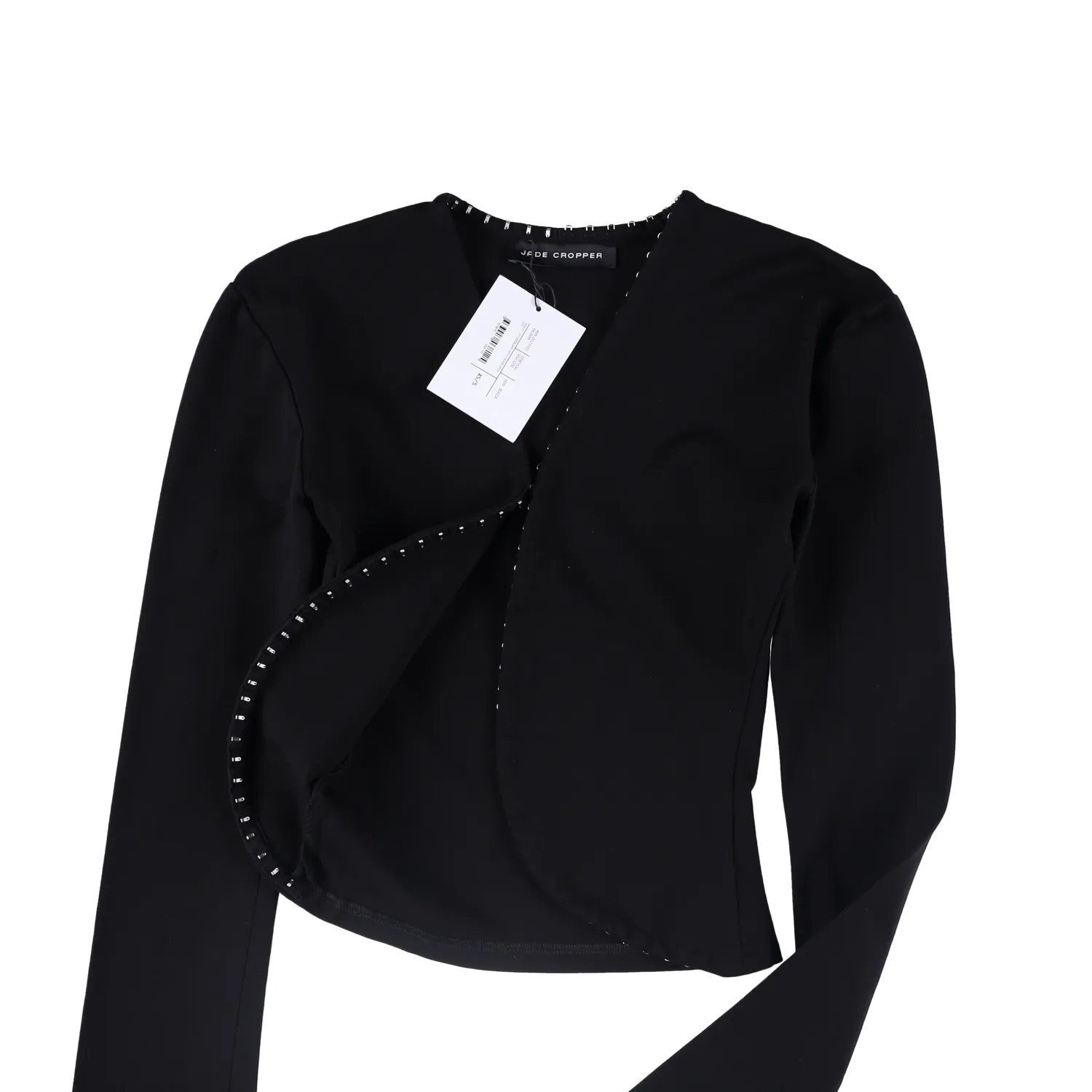 JADE CROPPER Womens Next Gen Long Sleeve Cardigan Black Size XS - S RRP 440 — View 2