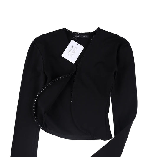 JADE CROPPER Womens Next Gen Long Sleeve Cardigan Black Size XS - S RRP 440 — View 2