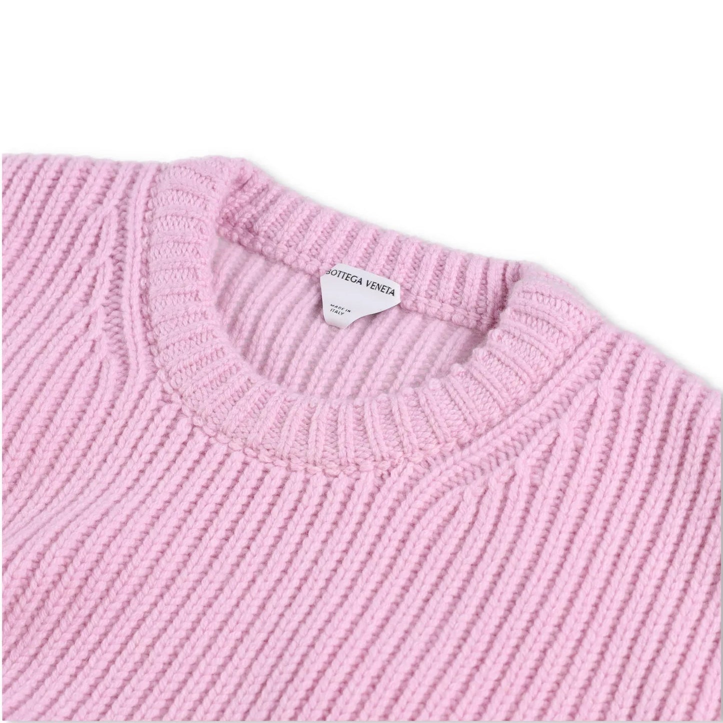 BOTTEGA VENETA Men Sweater Wool+Cashmere English Rib Knit Pink Jumper XL RRP1550 — View 7