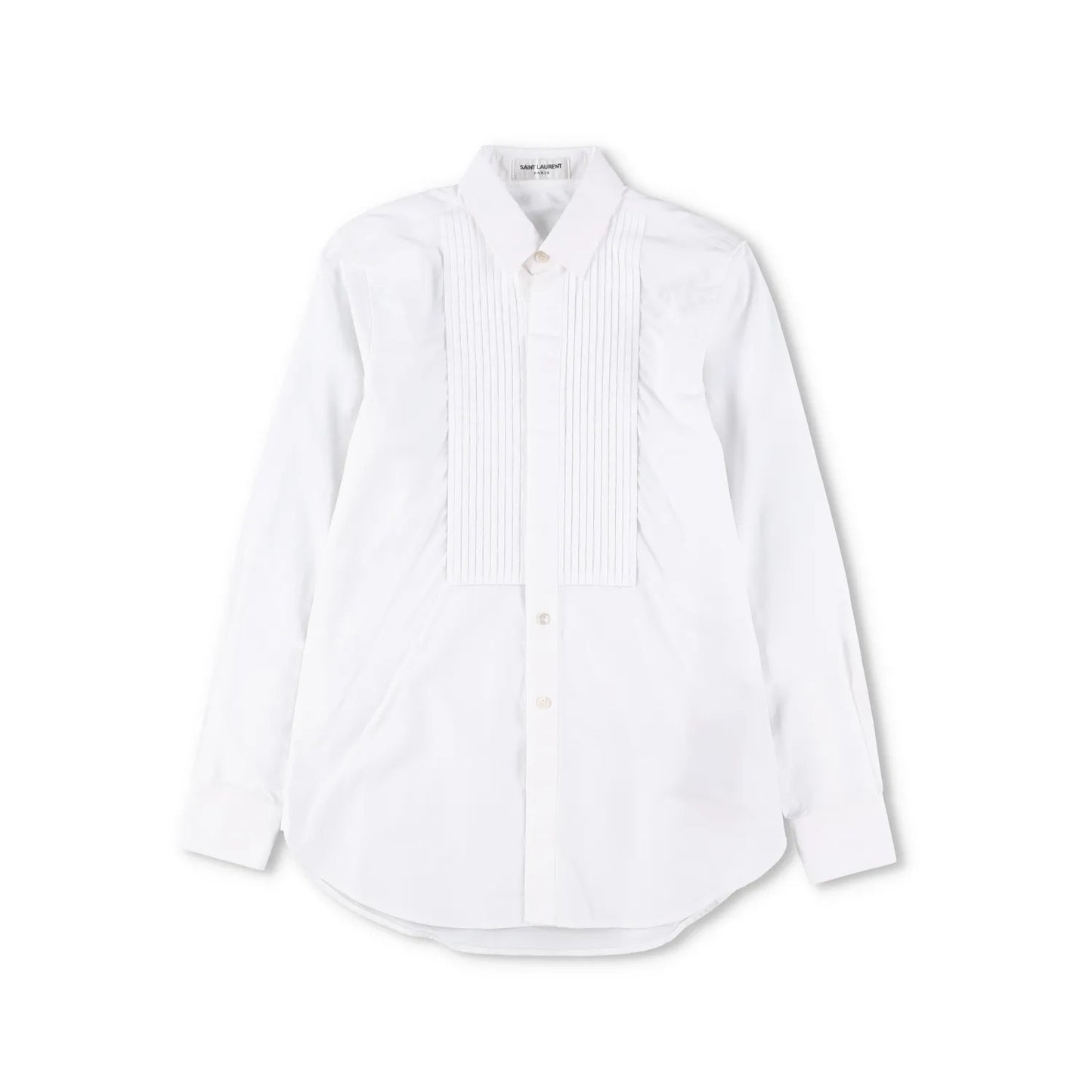 SAINT LAURENT Womens Top Shirt Long Sleeve Collared Button Up White 34 RRP 645 — View 5