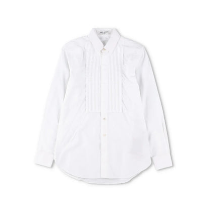 SAINT LAURENT Womens Top Shirt Long Sleeve Collared Button Up White 34 RRP 645 — View 5