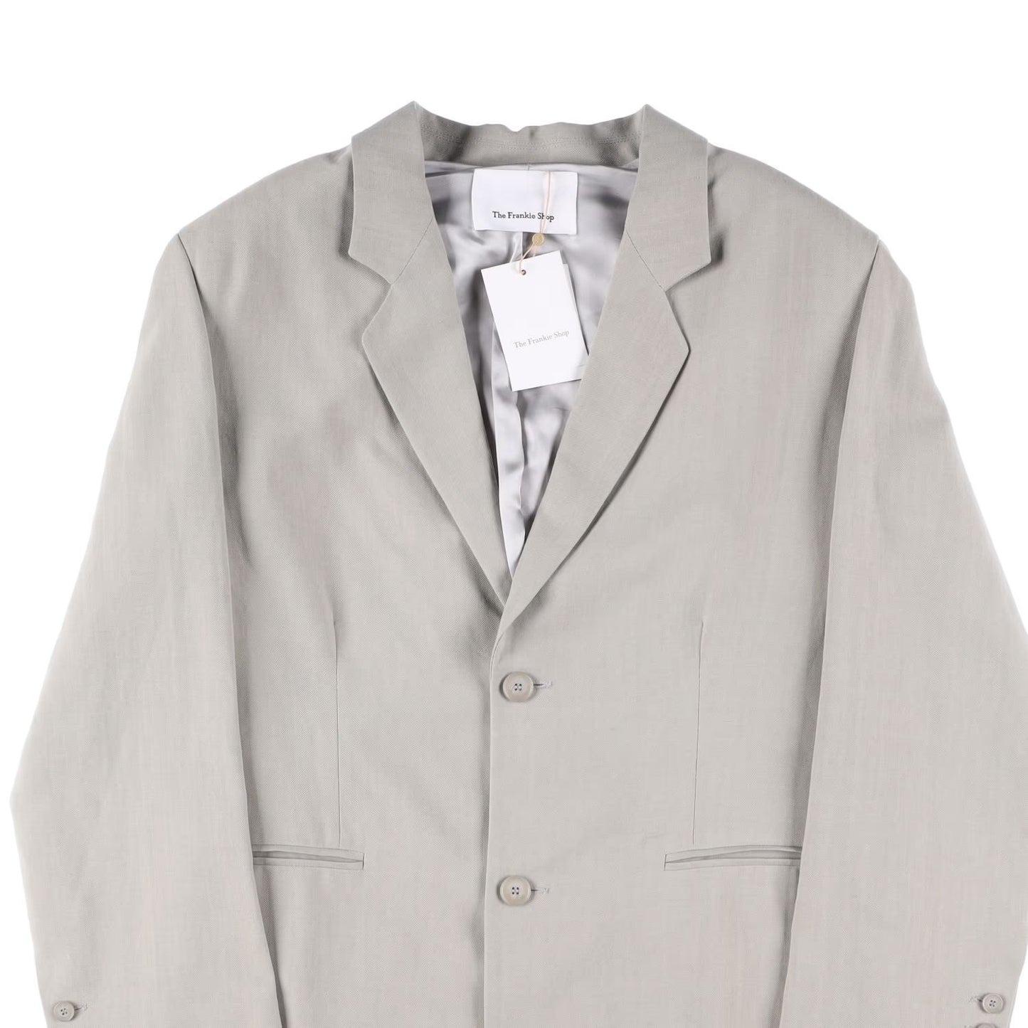 FRANKIE SHOP Womens Aiden Single Breasted Blazer Linen Sage Size S RRP 350 — View 2