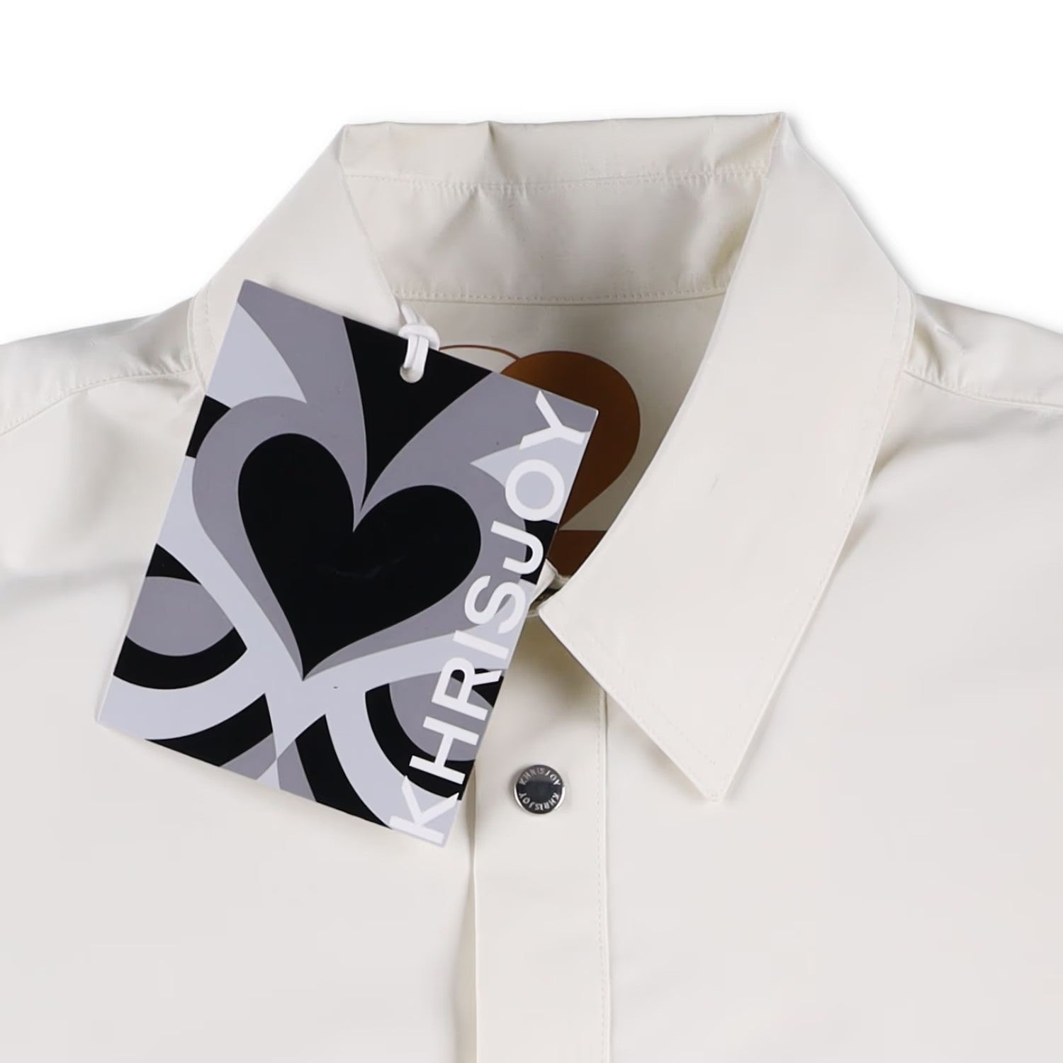 KHRISJOY Womens Oversized Boyfriend Shirt Back Logo Relaxed White Size 2 RRP 605 — View 7
