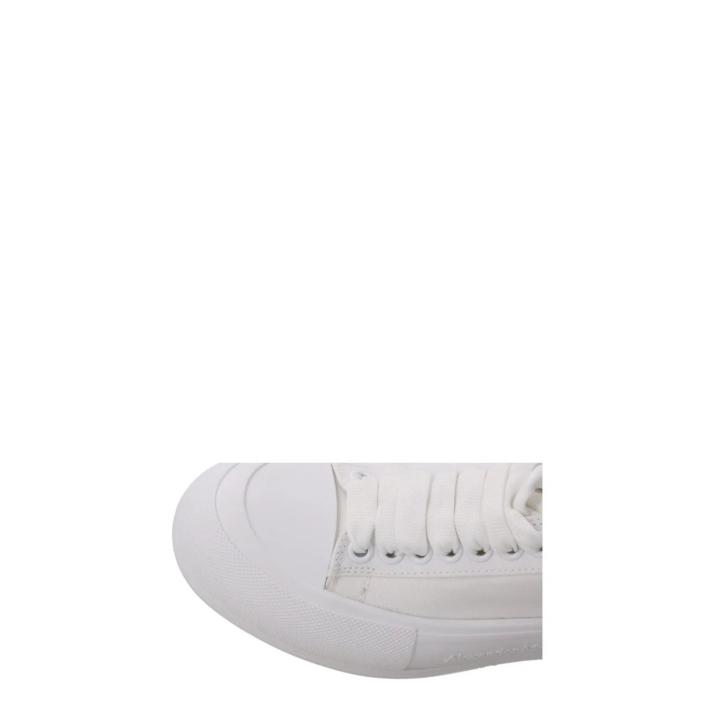 ALEXANDER MCQUEEN Womens Deck Contrast Sneakers Fabric White Low EU 39.5 RRP 370 — View 9