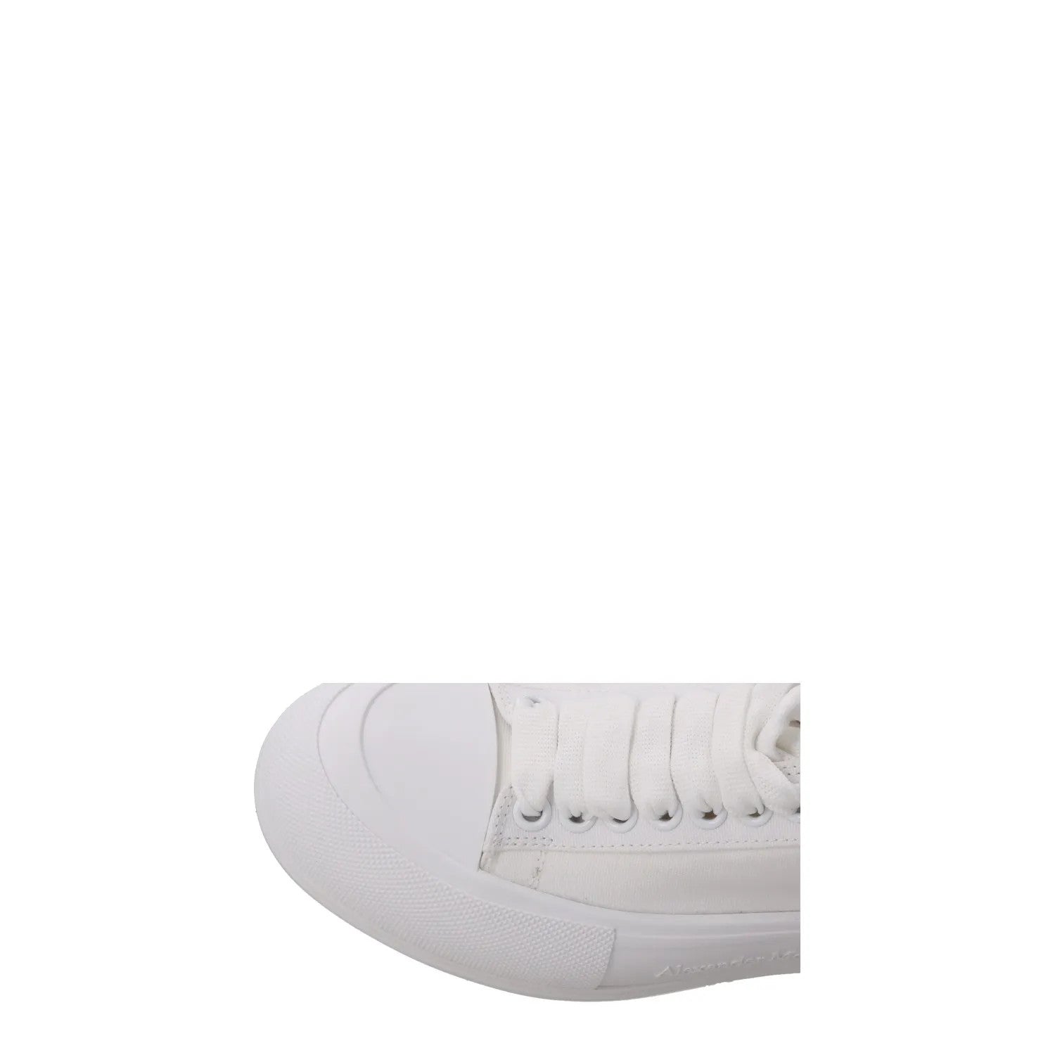 ALEXANDER MCQUEEN Womens Deck Contrast Sneakers Fabric White Low EU 39.5 RRP 370 — View 9