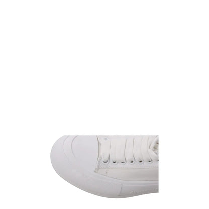 ALEXANDER MCQUEEN Womens Deck Contrast Sneakers Fabric White Low EU 39.5 RRP 370 — View 9