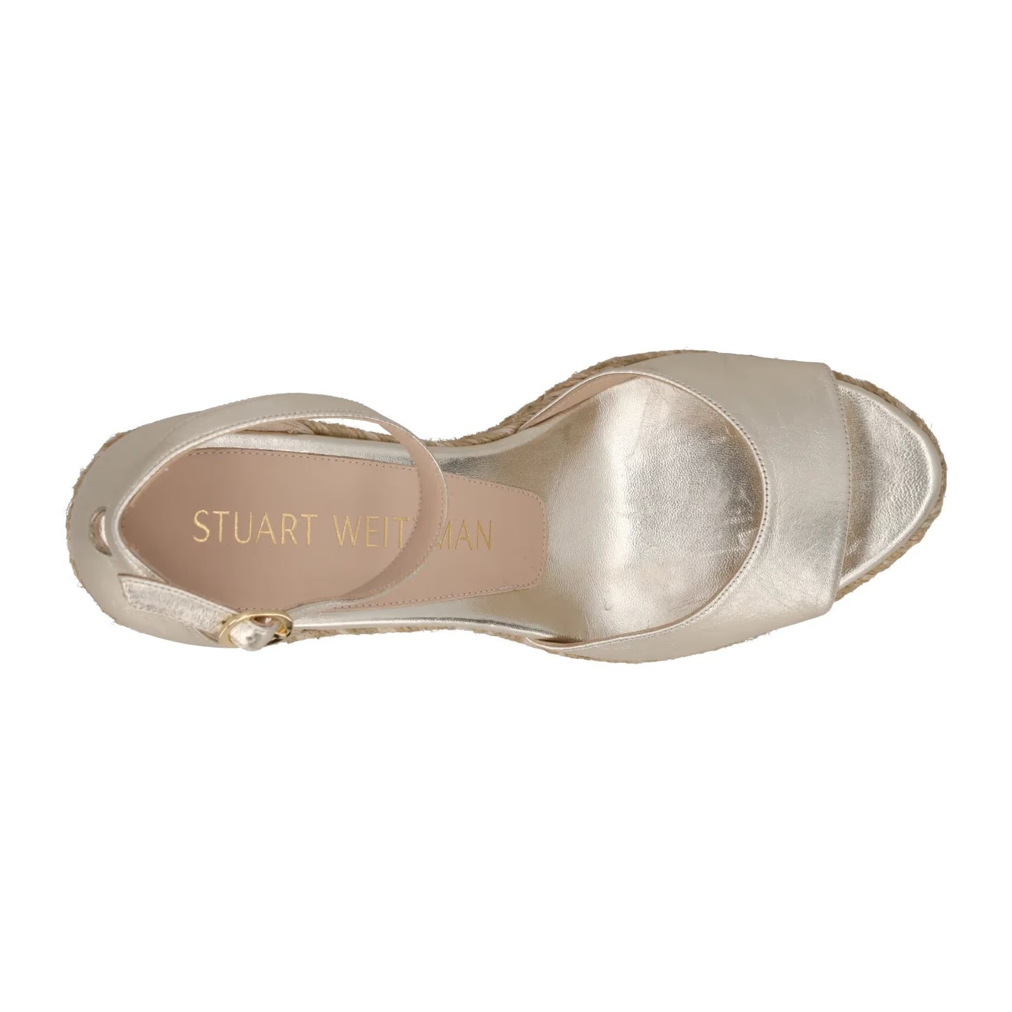STUART WEITZMAN Womens Nudistcurve Espadrilles Wedge Leather Gold UK 7.5 RRP 375 — View 7