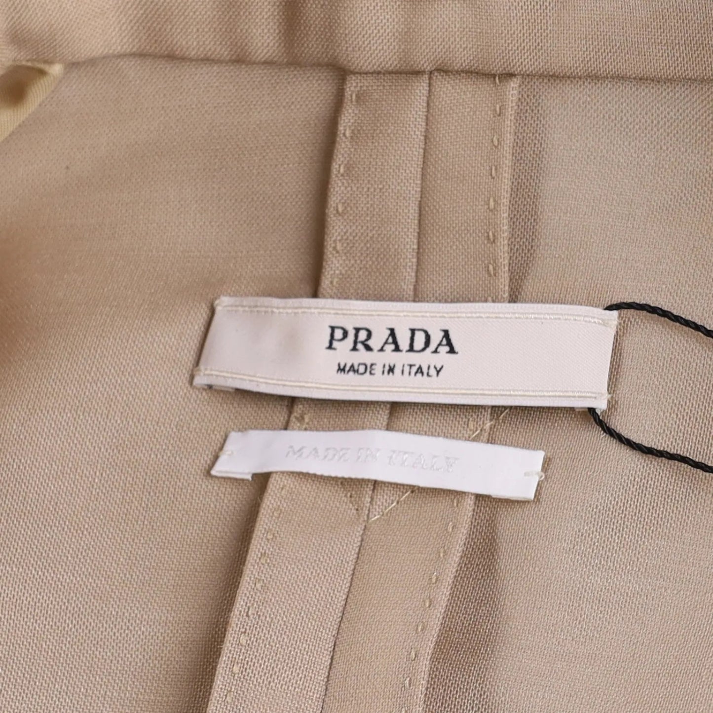 PRADA Women Blazer Jacket Long Sleeve Single Breasted Beige Suit Size 40 RRP2954 — View 8