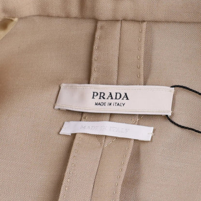 PRADA Women Blazer Jacket Long Sleeve Single Breasted Beige Suit Size 40 RRP2954 — View 8