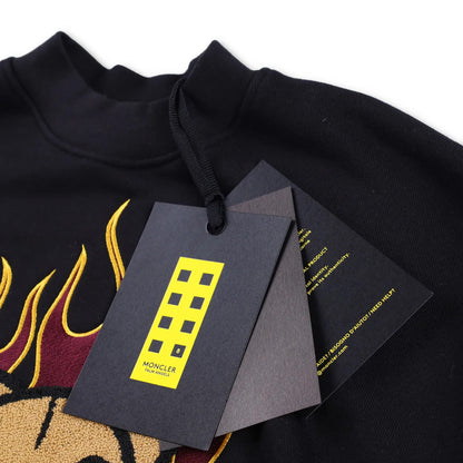 MONCLER GENIUS X Palm Angels Womens Bear Flames Sweatshirt Black XS RRP 565 — View 7