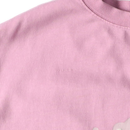 WE11 DONE Womens Pink Teddy Logo T-Shirt Cotton Animal Short Sleeve S RRP 250 — View 9