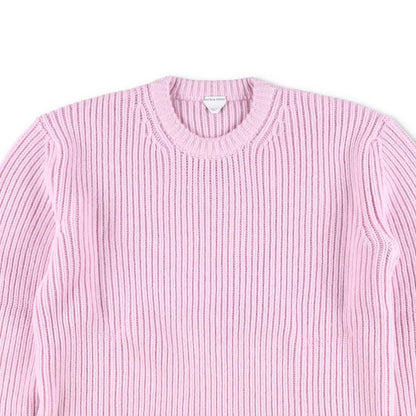 BOTTEGA VENETA Men Sweater Wool+Cashmere English Rib Knit Pink Jumper XL RRP1550 — View 2