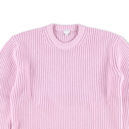 BOTTEGA VENETA Men Sweater Wool+Cashmere English Rib Knit Pink Jumper XL RRP1550 — View 2