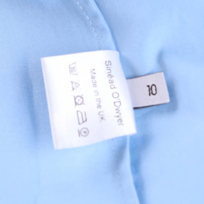 SINEAD O'DWYER Womens Pyjama Shirt Blue Button-Up Cotton Buckle Toggle 12 RRP755 — View 8