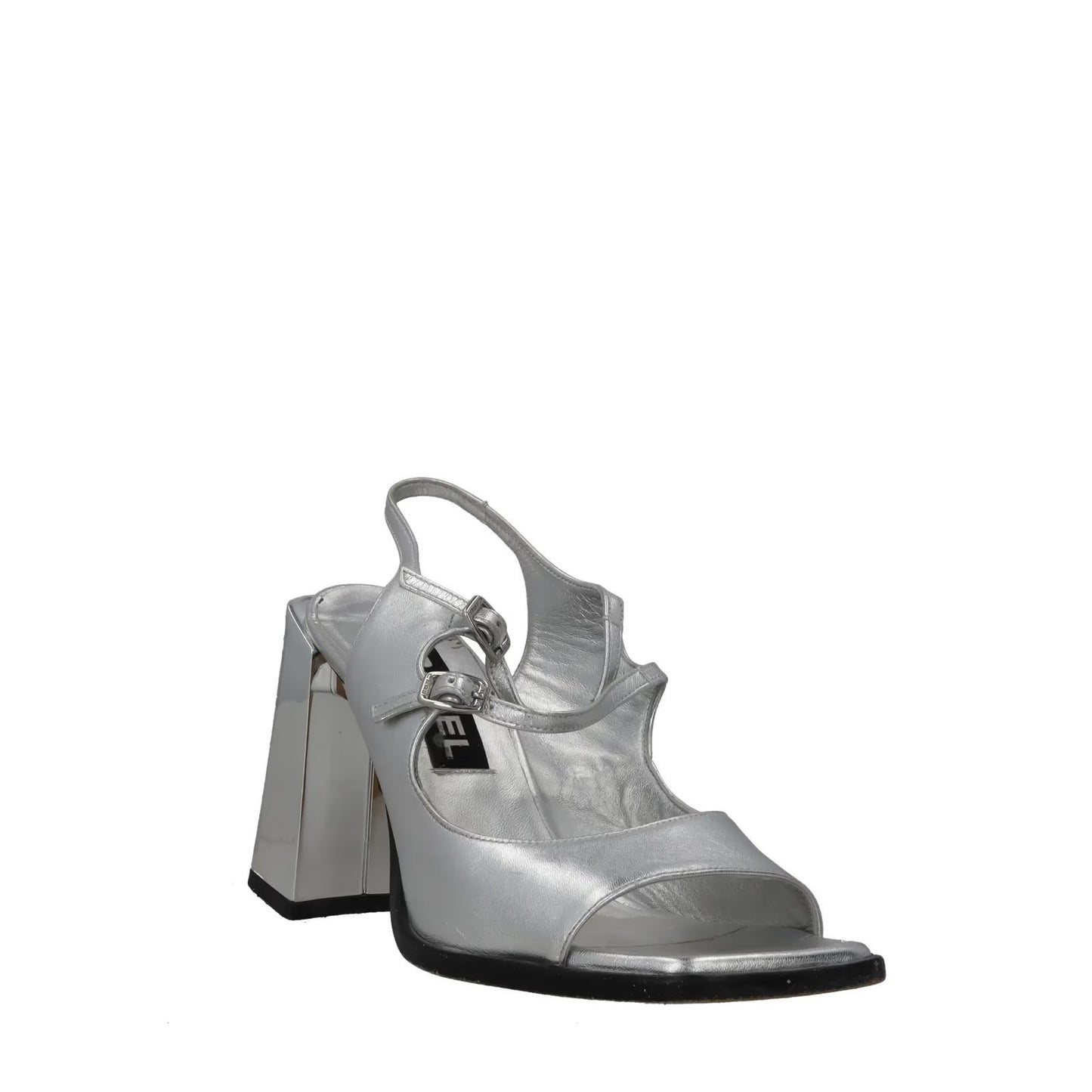 CAREL PARIS Womens Vendome Silver Leather Slingback Sandals Bow UK 5 RRP 470 — View 2