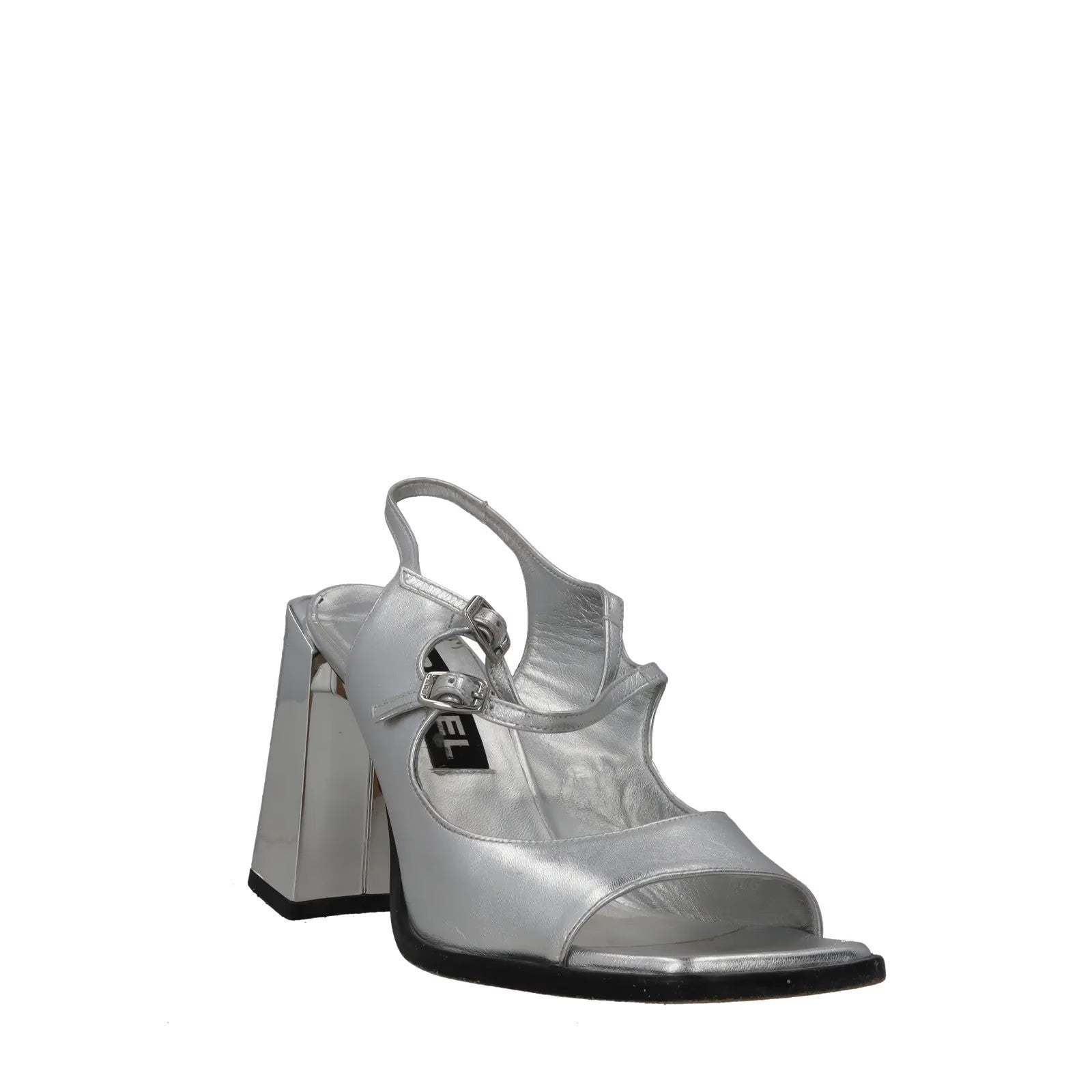 CAREL PARIS Womens Vendome Silver Leather Slingback Sandals Bow UK 5 RRP 470 — View 2