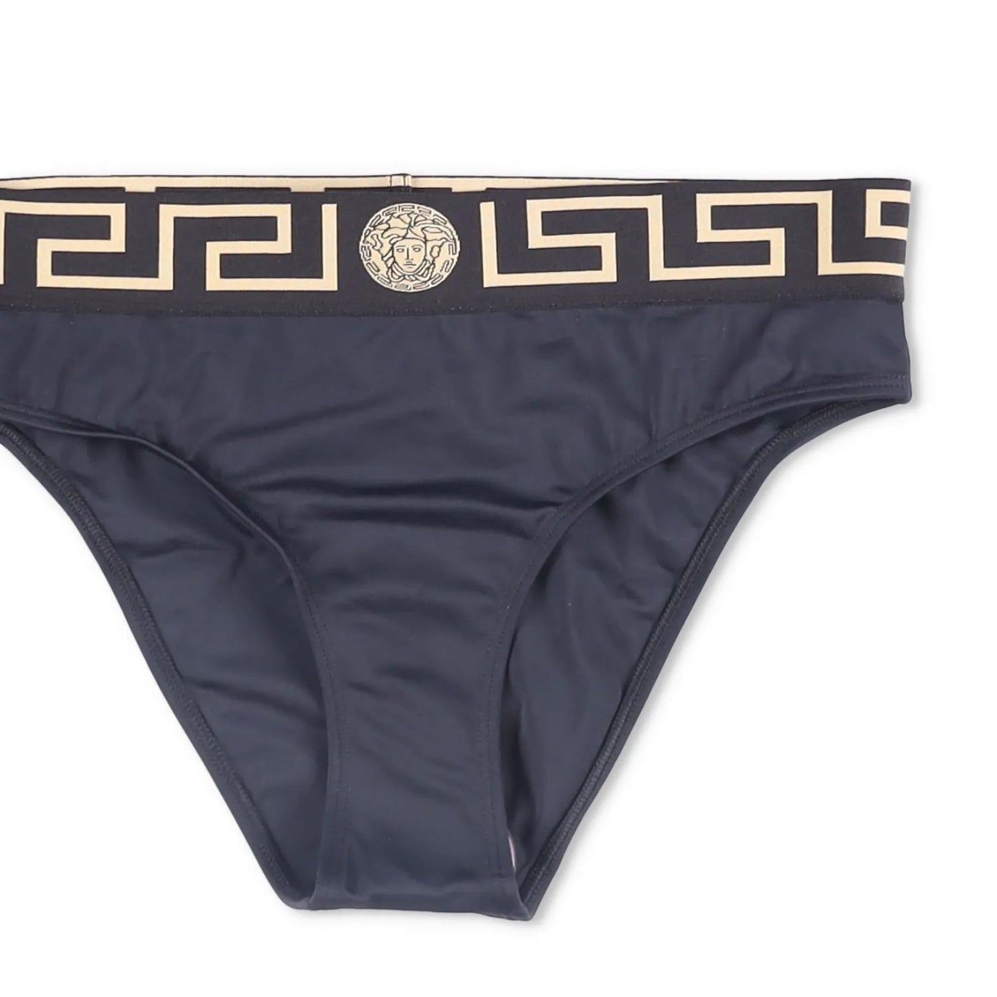 VERSACE Womens Bikini Bottom Logo Elasticated Waist Black Bikini Size 3 RRP 150 — View 4