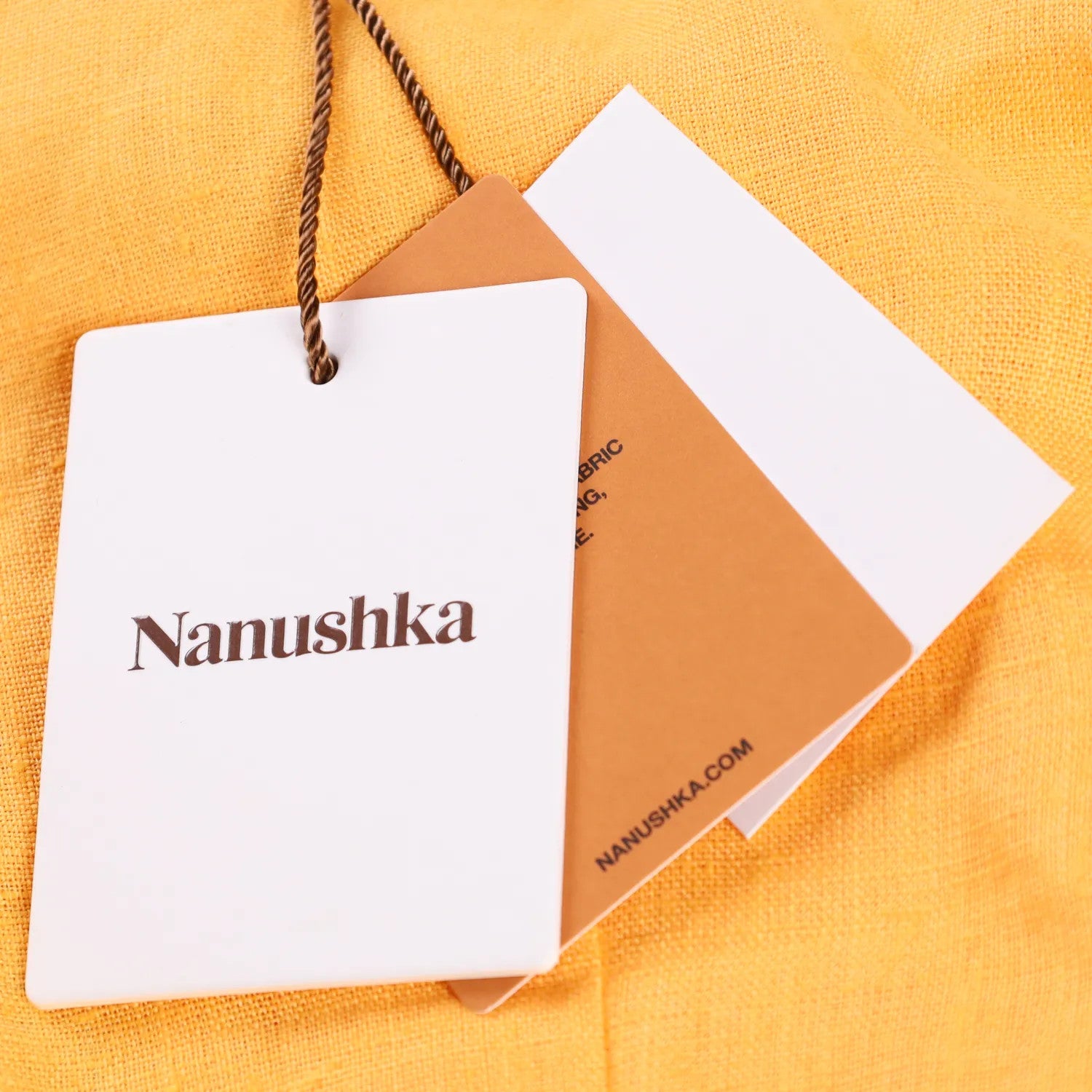 NANUSHKA Womens Gilia Mini Dress V-Neck Long Sleeve Ruched Orange Tie XXS RRP540 — View 6